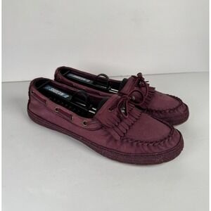 UGG Australia Drina Leather Beaded Bow Moccasins Slip On Shoes Purple Womens 7.5
